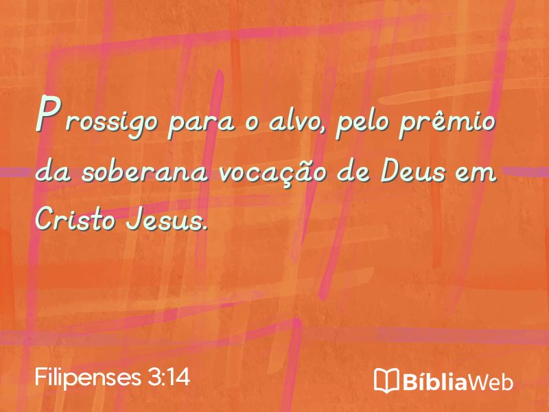 Filipenses 3:14 em imagem para compartilhar