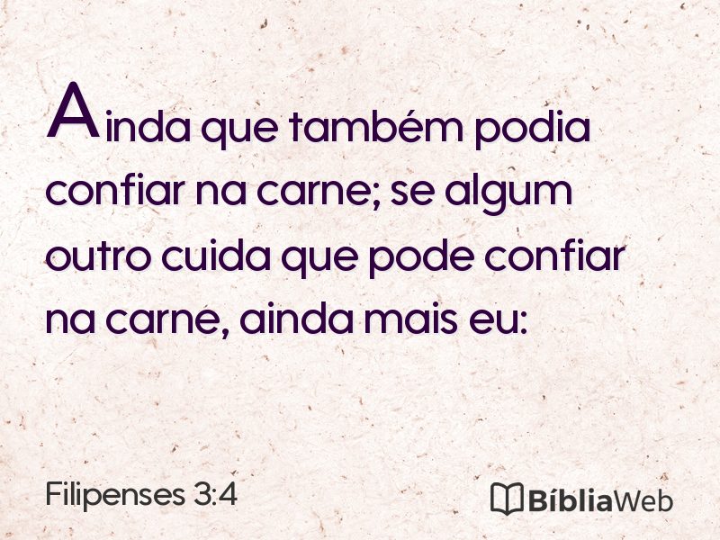 Filipenses 3:4 em imagem para compartilhar