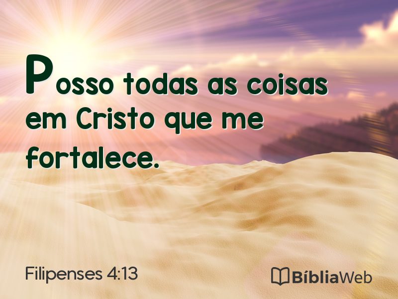 Filipenses 4:13 em imagem para compartilhar