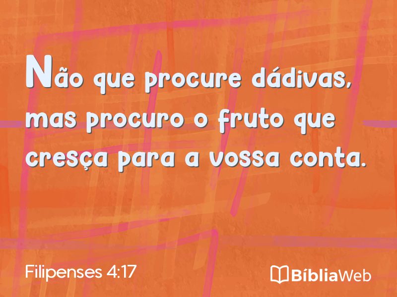 Filipenses 4:17 em imagem para compartilhar