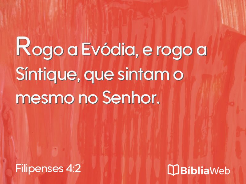 Filipenses 4:2 em imagem para compartilhar