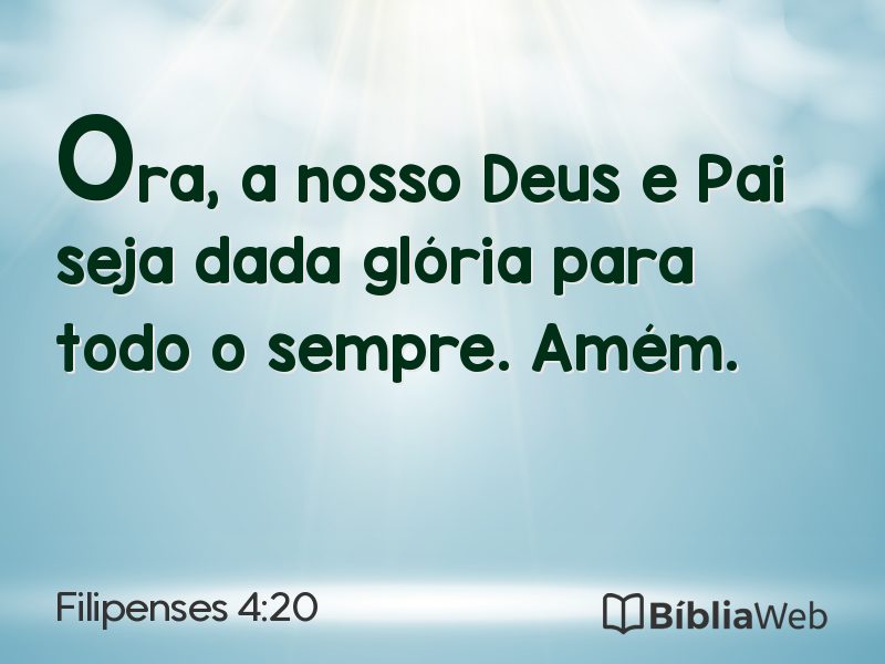 Filipenses 4:20 em imagem para compartilhar