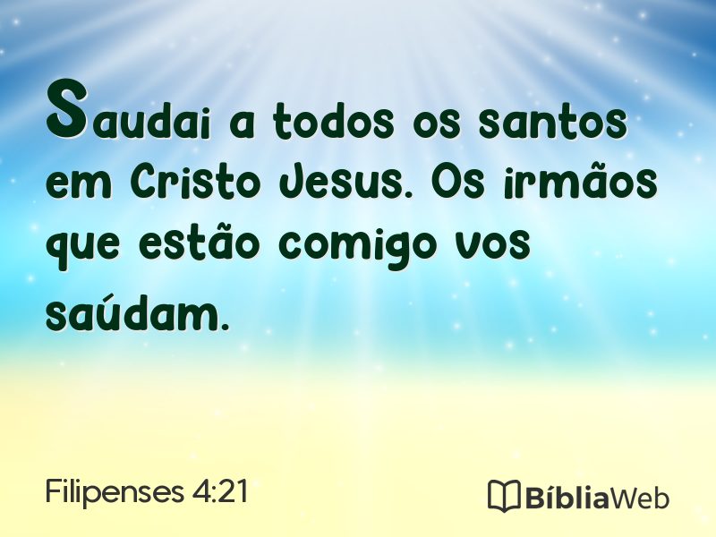 Filipenses 4:21 em imagem para compartilhar