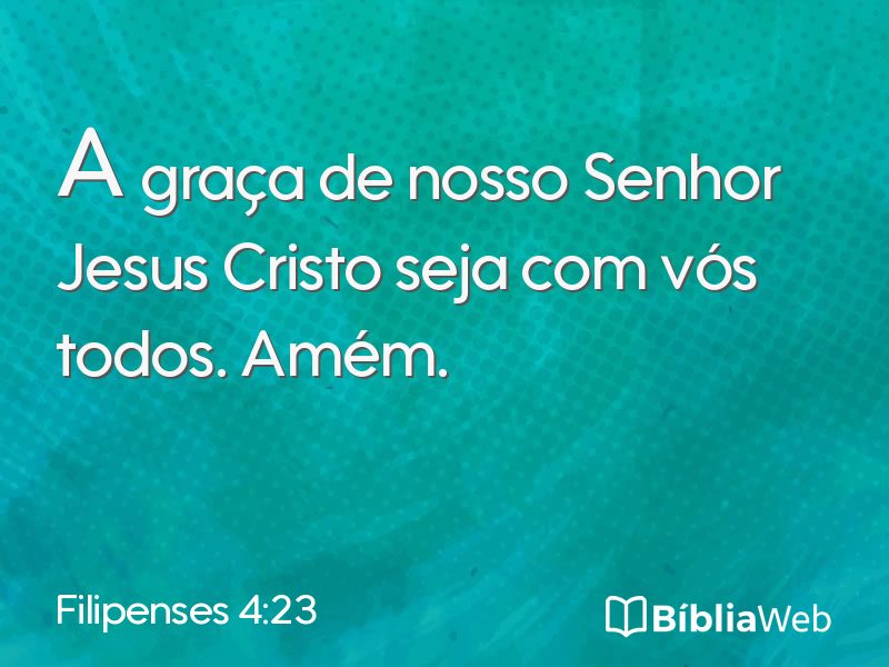 Filipenses 4:23 em imagem para compartilhar