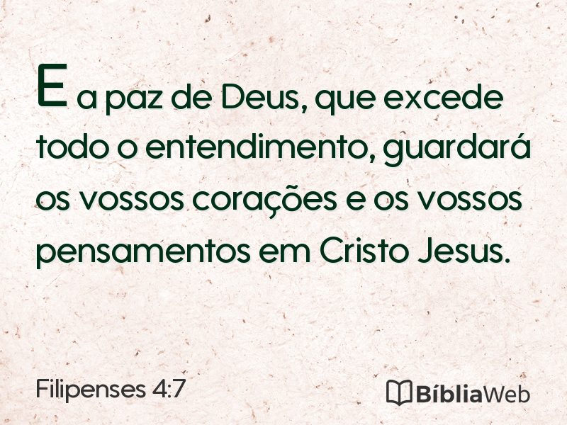 Filipenses 4:7 em imagem para compartilhar