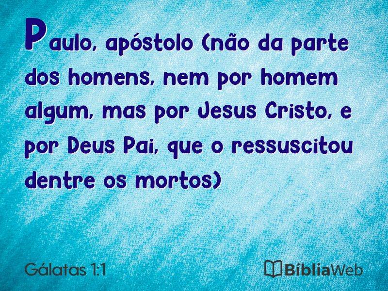 Gálatas 1:1 em imagem para compartilhar