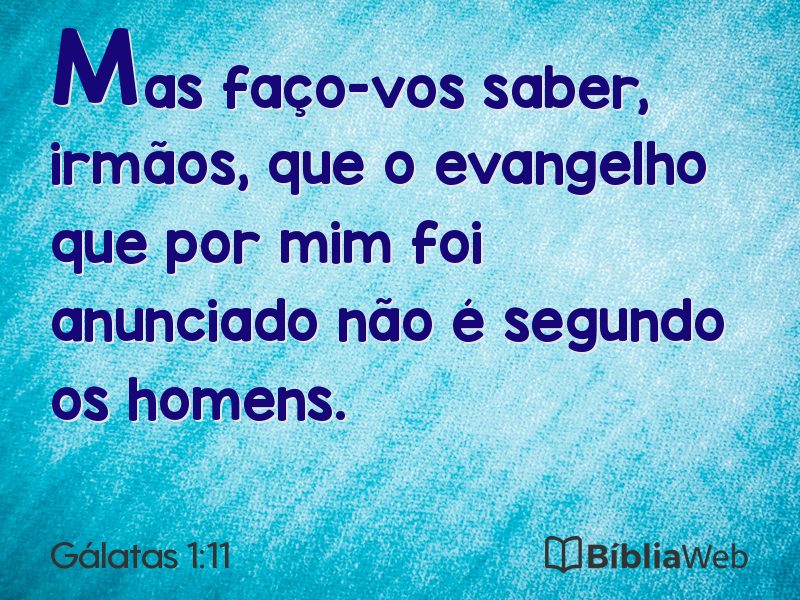 Gálatas 1:11 em imagem para compartilhar
