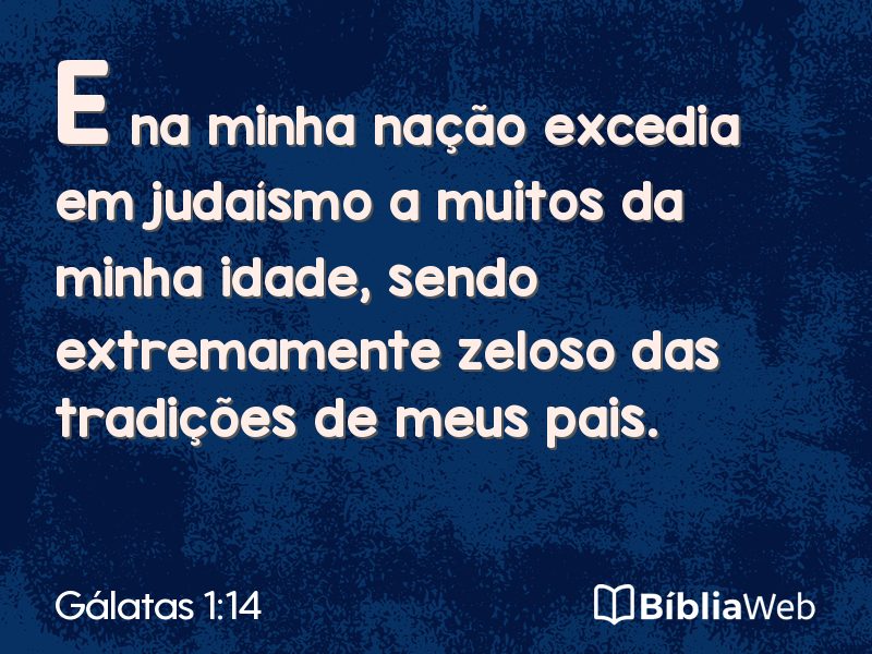 Gálatas 1:14 em imagem para compartilhar