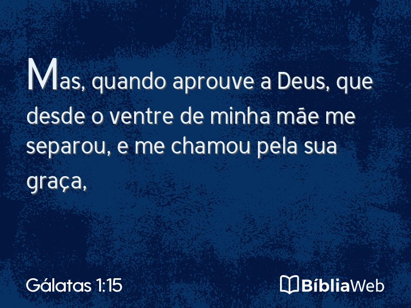 Gálatas 1:15 em imagem para compartilhar