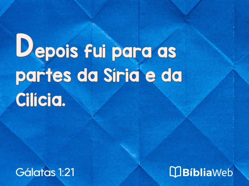Gálatas 1:21 em imagem para compartilhar