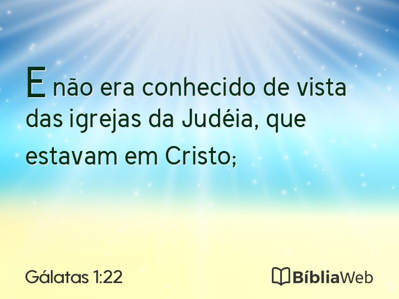 Gálatas 1:22 em imagem para compartilhar