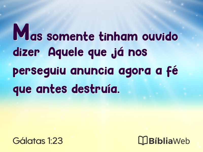 Gálatas 1:23 em imagem para compartilhar