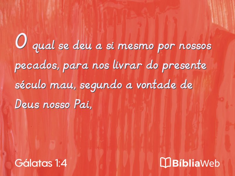 Gálatas 1:4 em imagem para compartilhar