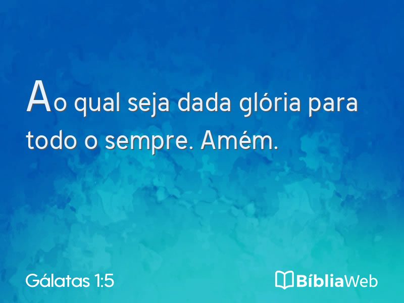 Gálatas 1:5 em imagem para compartilhar