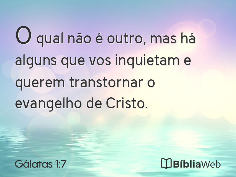 Gálatas 1:7 em imagem para compartilhar