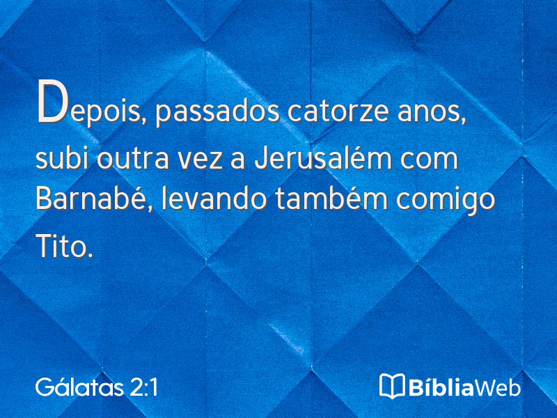 Gálatas 2:1 em imagem para compartilhar