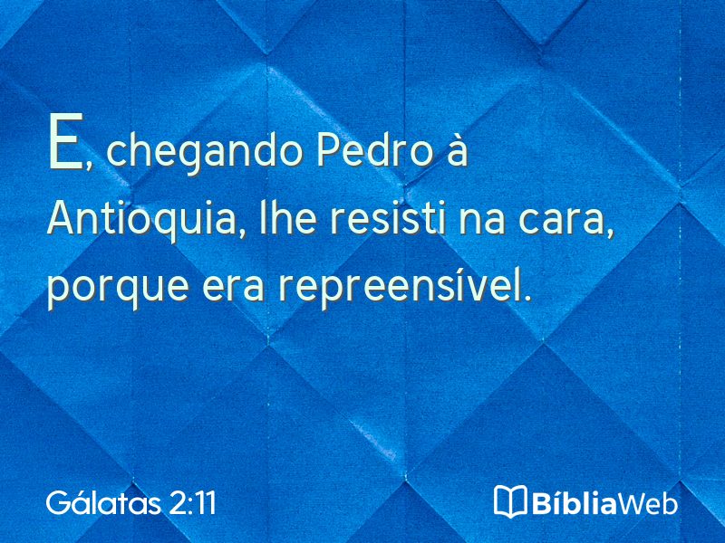 Gálatas 2:11 em imagem para compartilhar