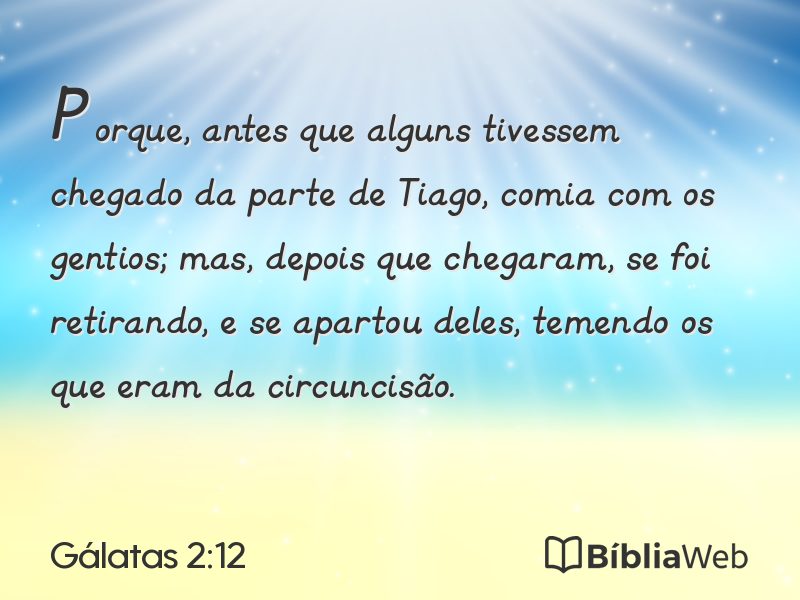 Gálatas 2:12 em imagem para compartilhar