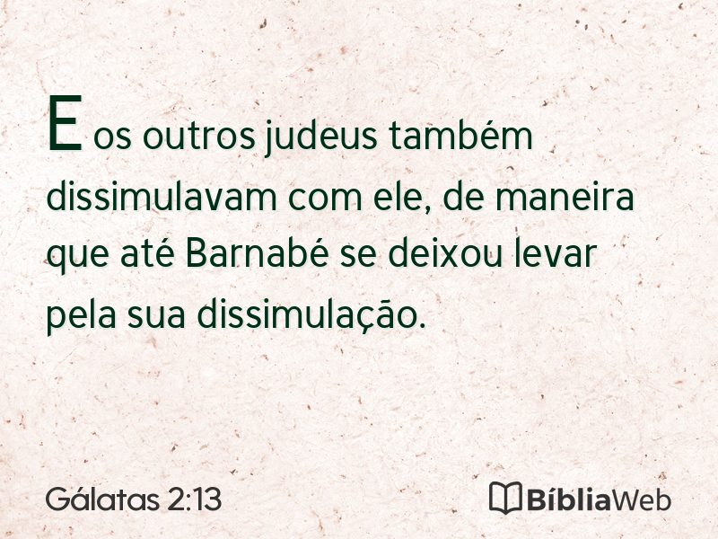 Gálatas 2:13 em imagem para compartilhar