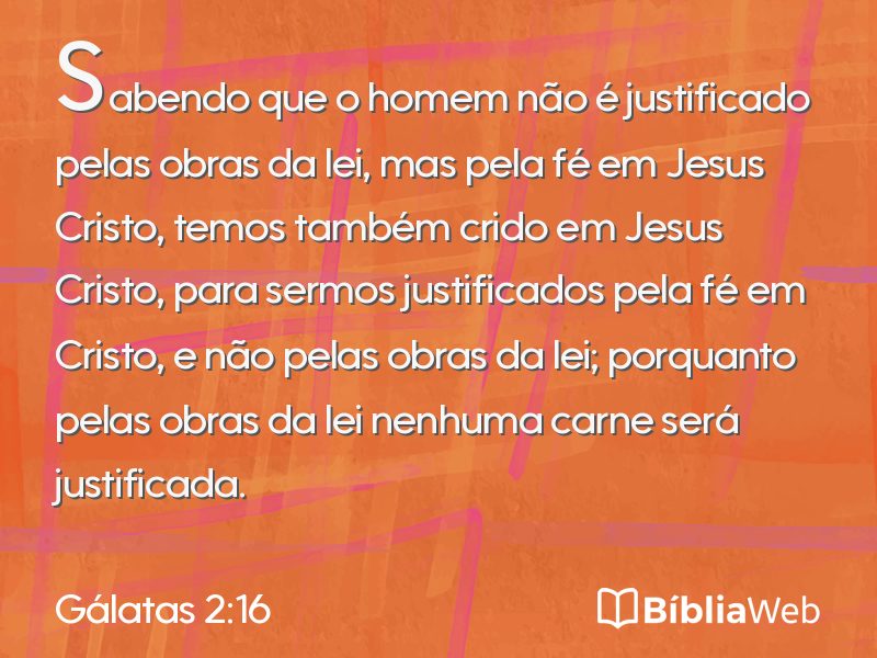 Gálatas 2:16 em imagem para compartilhar