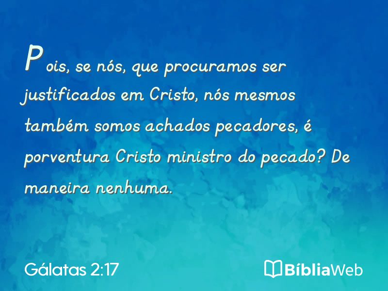 Gálatas 2:17 em imagem para compartilhar