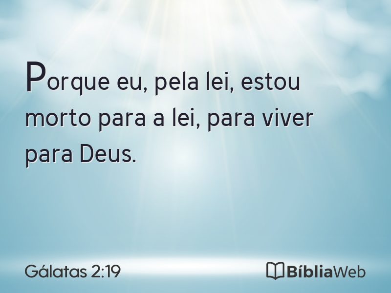 Gálatas 2:19 em imagem para compartilhar