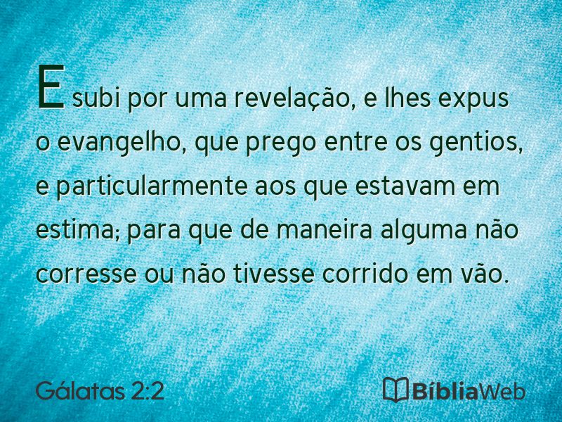 Gálatas 2:2 em imagem para compartilhar