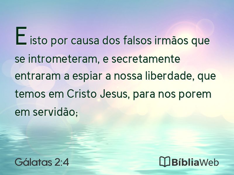 Gálatas 2:4 em imagem para compartilhar