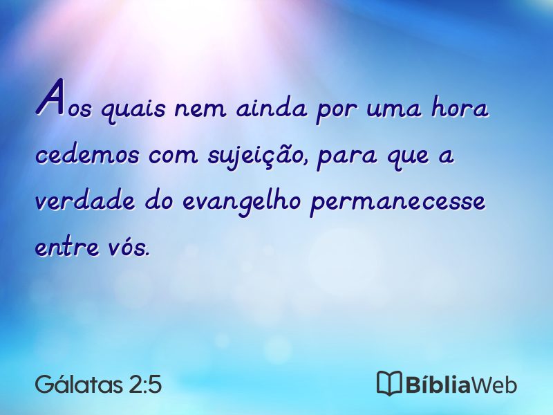 Gálatas 2:5 em imagem para compartilhar