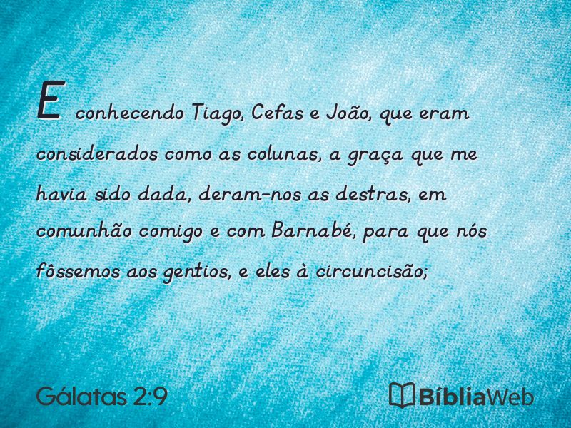 Gálatas 2:9 em imagem para compartilhar