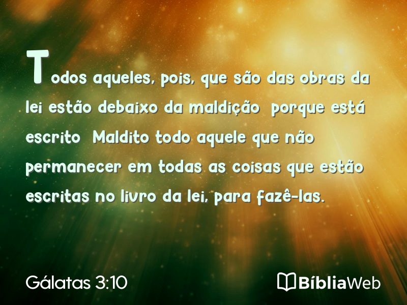 Gálatas 3:10 em imagem para compartilhar