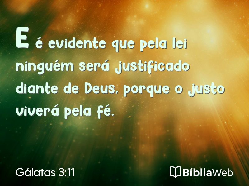 Gálatas 3:11 em imagem para compartilhar