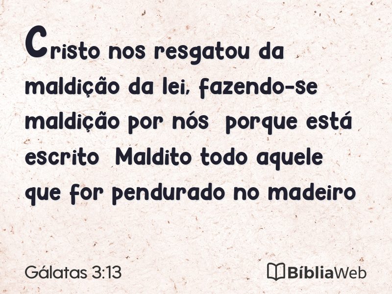 Gálatas 3:13 em imagem para compartilhar