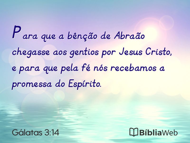 Gálatas 3:14 em imagem para compartilhar