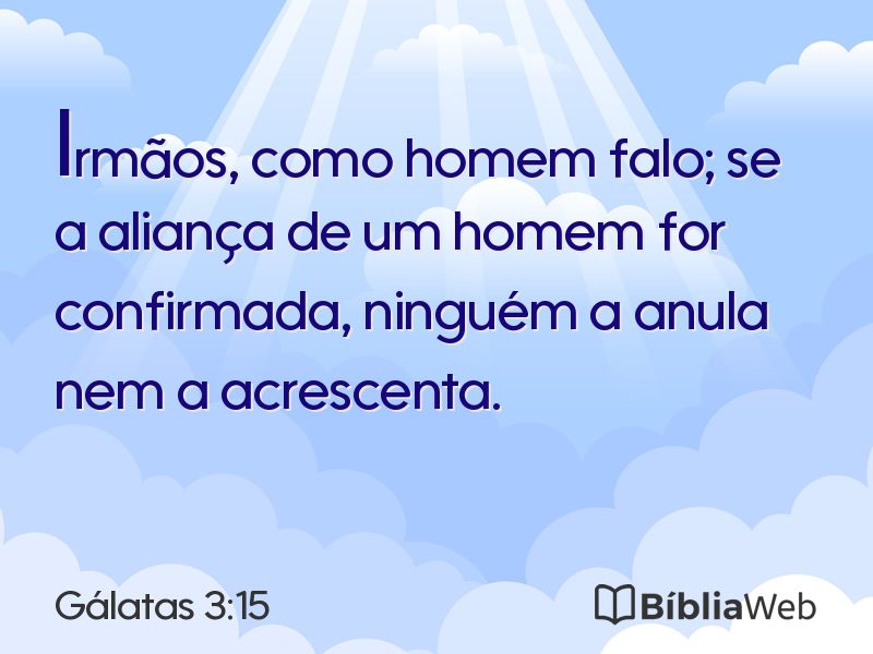 Gálatas 3:15 em imagem para compartilhar