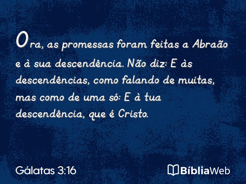 Gálatas 3:16 em imagem para compartilhar