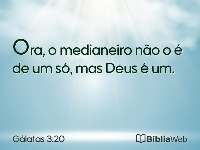 Gálatas 3:20 em imagem para compartilhar