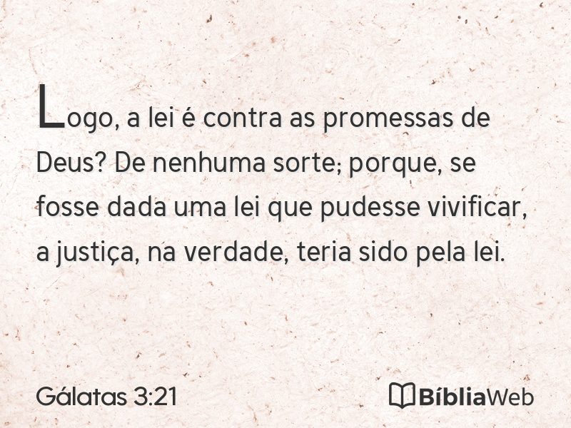 Gálatas 3:21 em imagem para compartilhar