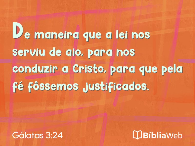 Gálatas 3:24 em imagem para compartilhar
