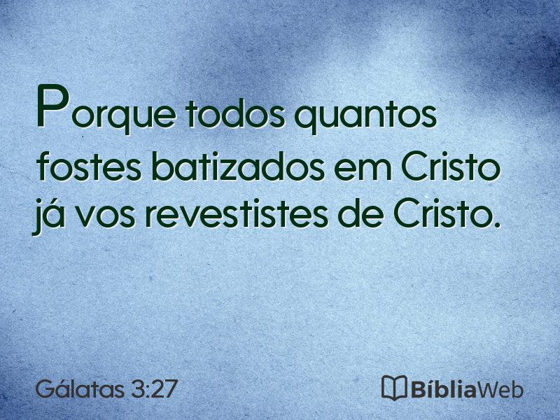 Gálatas 3:27 em imagem para compartilhar