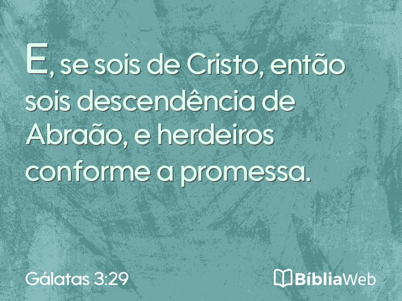 Gálatas 3:29 em imagem para compartilhar