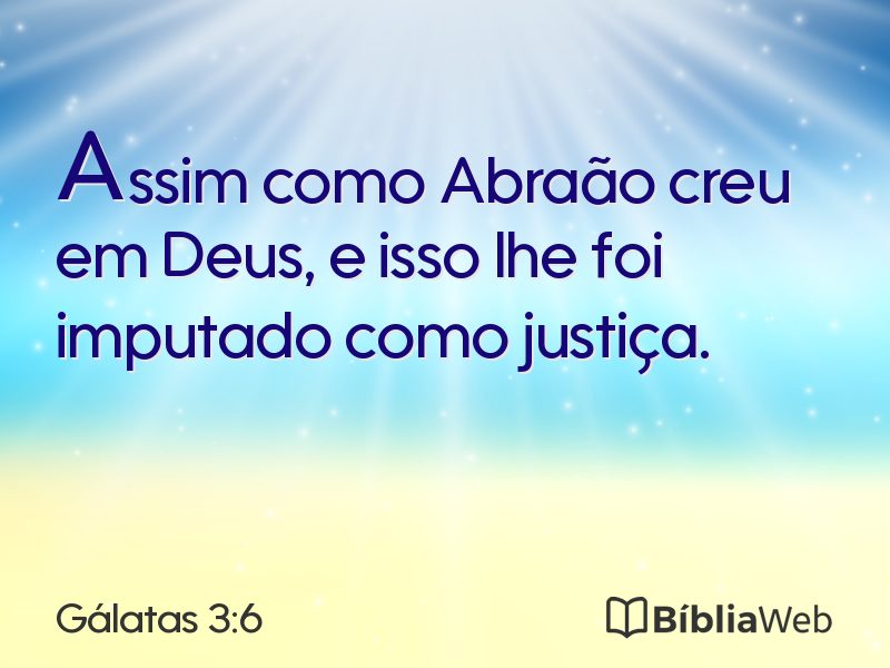 Gálatas 3:6 em imagem para compartilhar