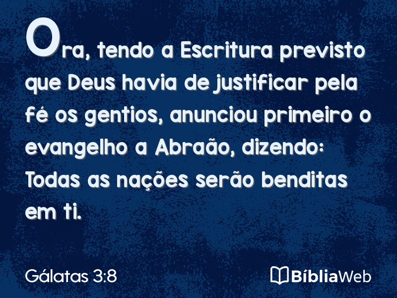 Gálatas 3:8 em imagem para compartilhar