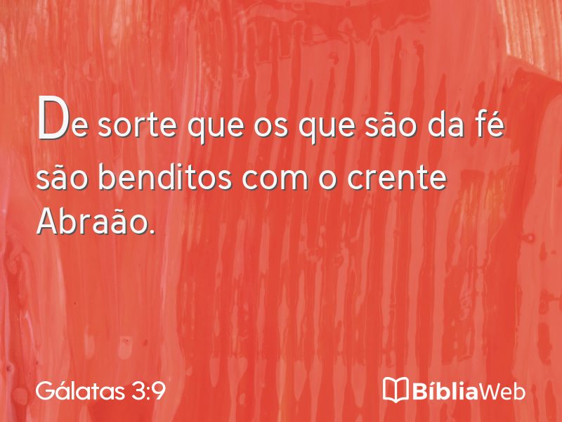 Gálatas 3:9 em imagem para compartilhar