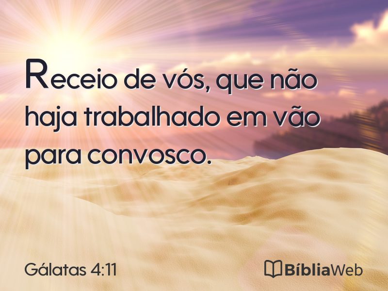 Gálatas 4:11 em imagem para compartilhar