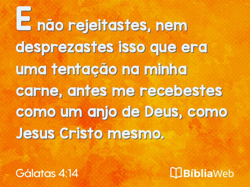 Gálatas 4:14 em imagem para compartilhar