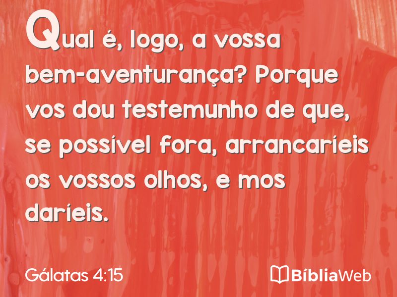 Gálatas 4:15 em imagem para compartilhar