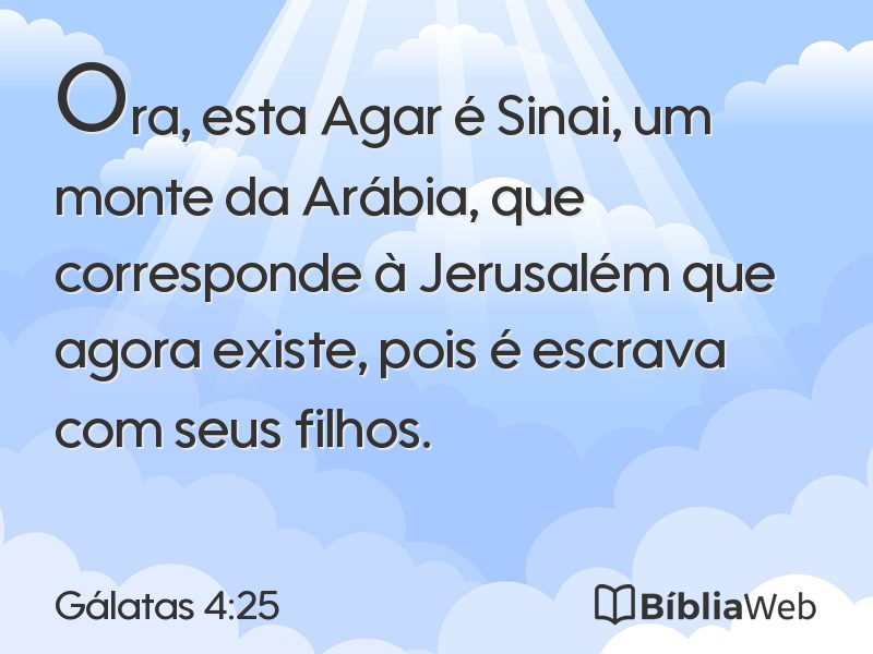 Gálatas 4:25 em imagem para compartilhar