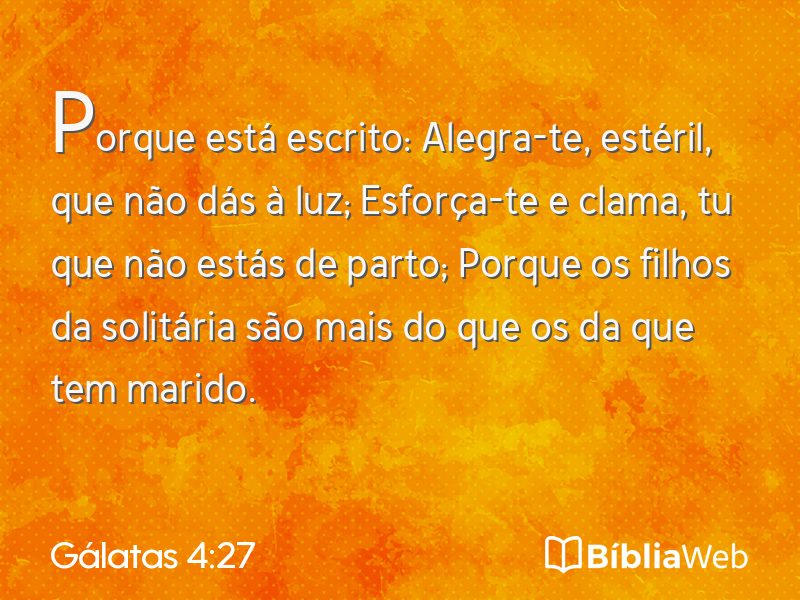Gálatas 4:27 em imagem para compartilhar
