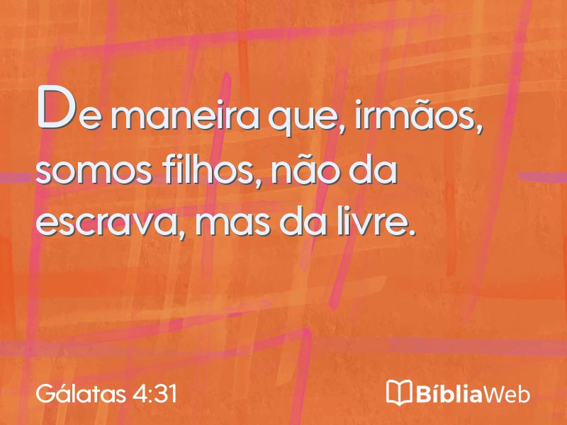 Gálatas 4:31 em imagem para compartilhar